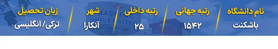 رنکینگ دانشگاه باشکنت در دانشگاه های ترکیه و جهان